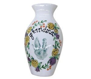 Ogden Floral Handprint Vase