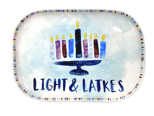 Ogden Hanukkah Light & Latkes Platter