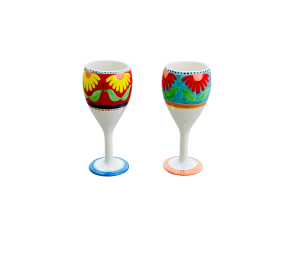 Ogden Floral Wine Glass Set