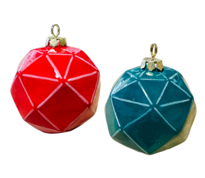 Ogden Jewel Toned Faceted Ornament