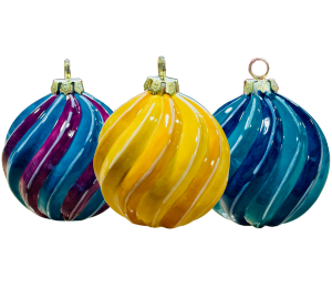 Ogden Jewel Toned Spiral Ornament